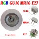 3W E27/GU10/MR16 RGB LED Stahler Leuchtmittel Spotlight mit Infrarot Fernbedienung